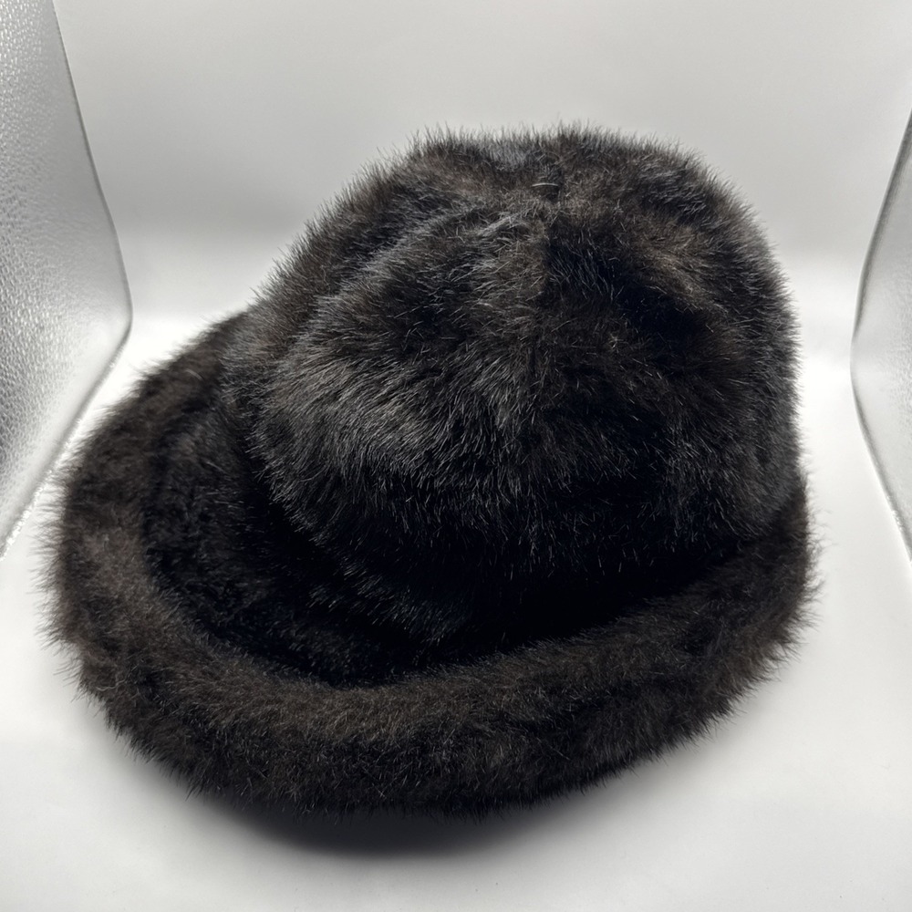 Vintage Union Made Fur Black Hat In  Excellent Condition